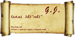 Gutai Júnó névjegykártya
